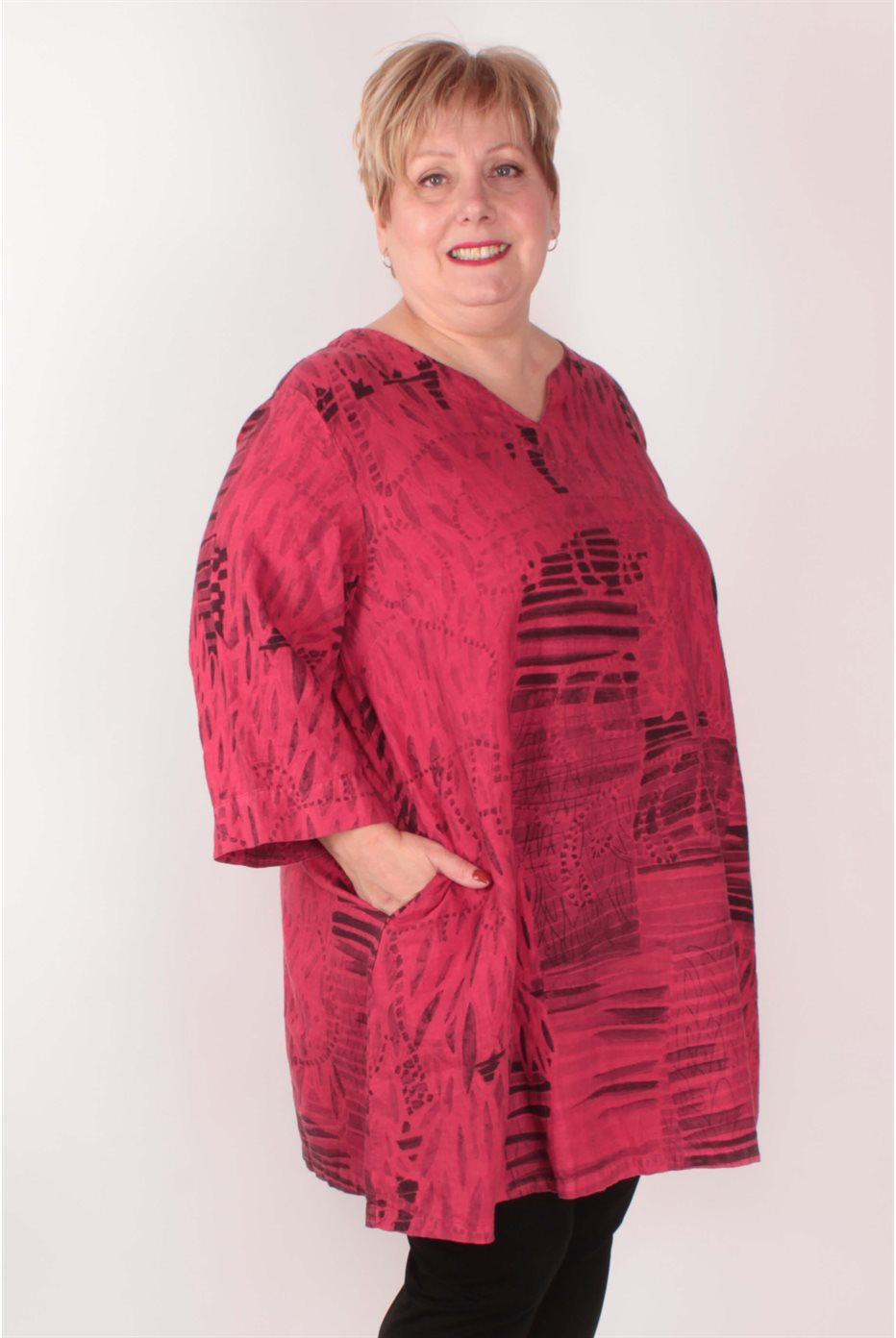 Tunique Lin Framboise Grizas Tunique Lin Framboise Grizas